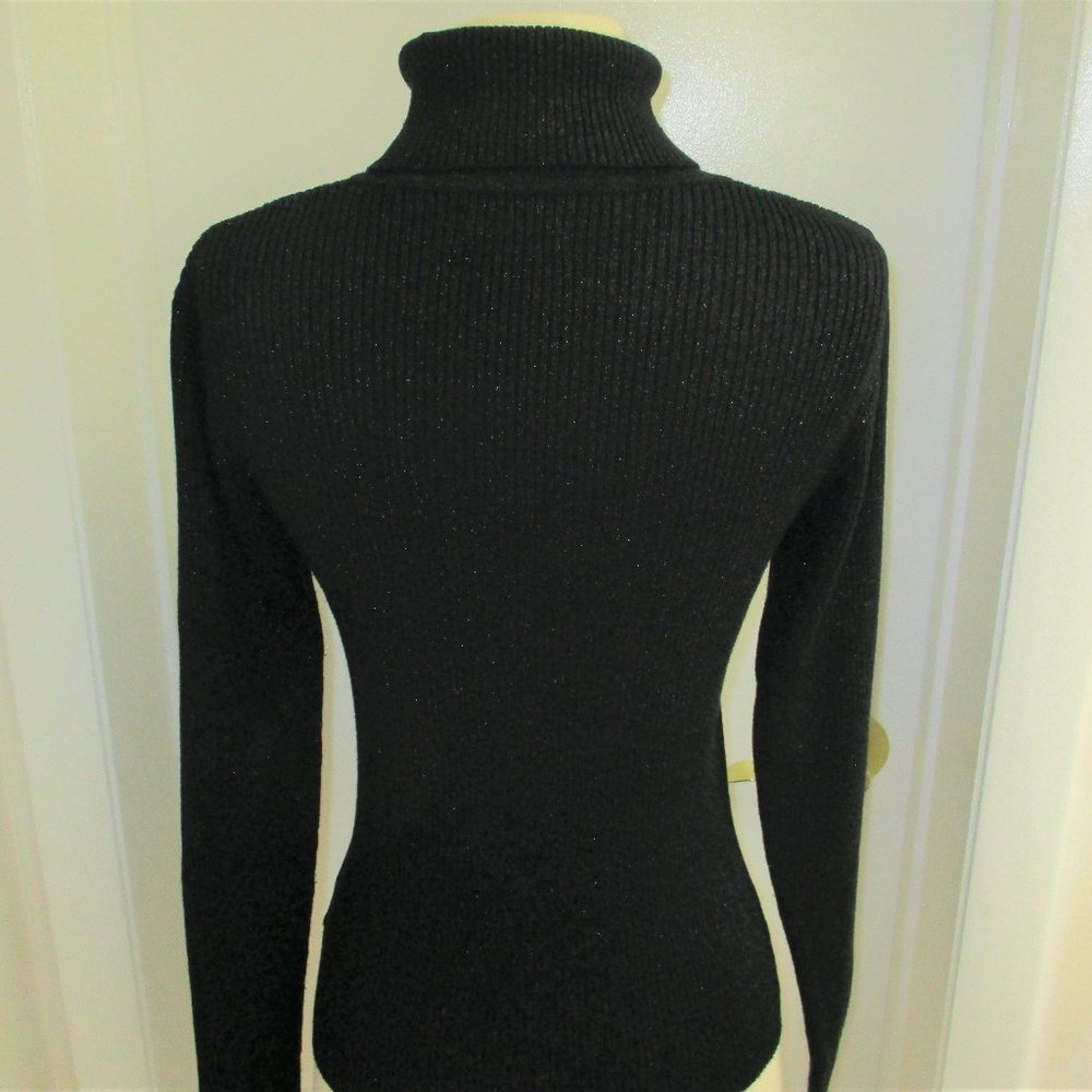 Worthington Black Long Sleeve Turtleneck Sweater - Picture 3 of 5